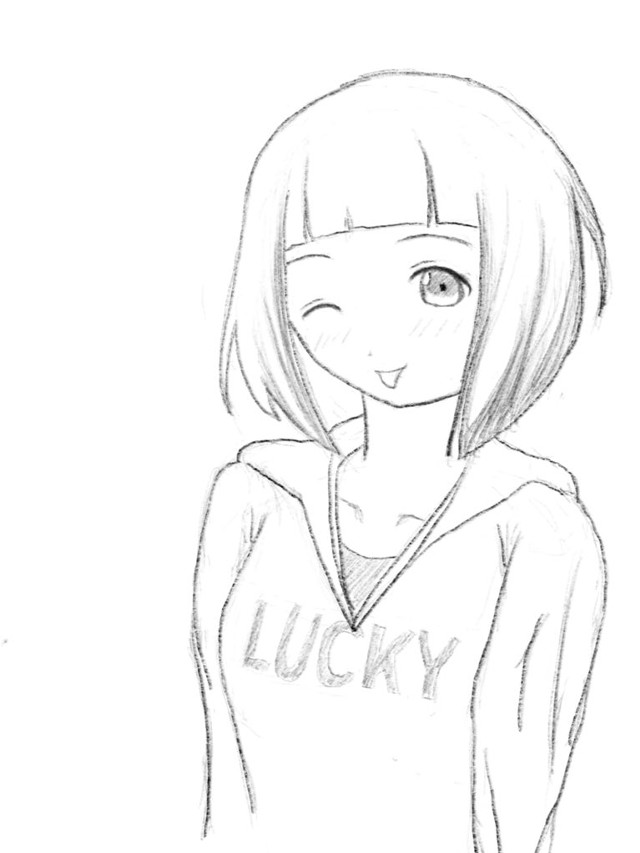 Girl hoodie name shirt drawing free wallpaper for mobile - medium preview image