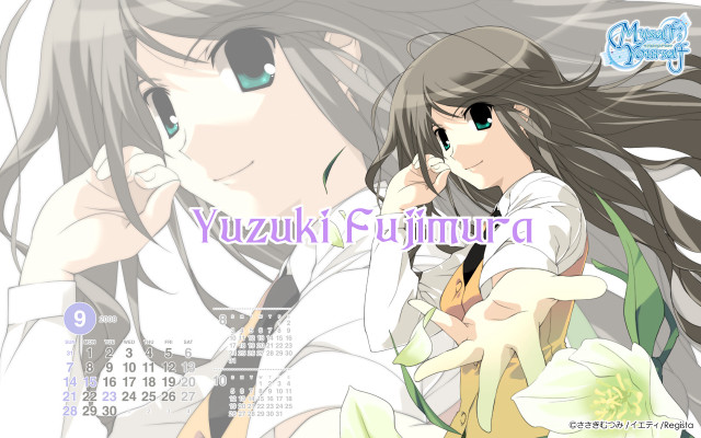 Girl guy kissing calendar yozuki free wallpaper for desktop - medium preview image