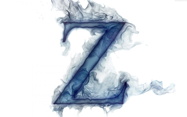 Smoke letter blue z white free wallpaper for desktop - medium preview image