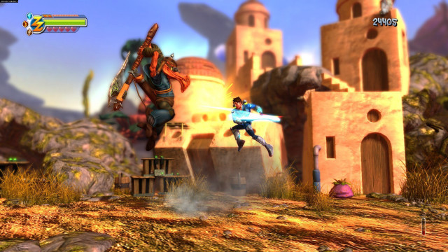 Man flying woman sword video free wallpaper for desktop - medium preview image