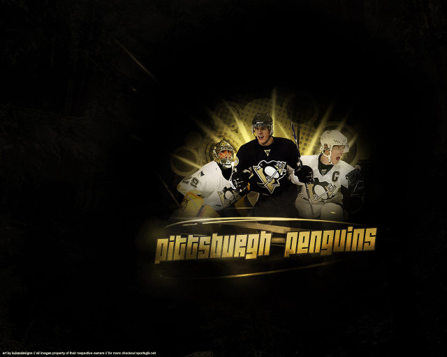 Pittsburgh penguins hockey team dark free wallpaper for desktop - medium preview image