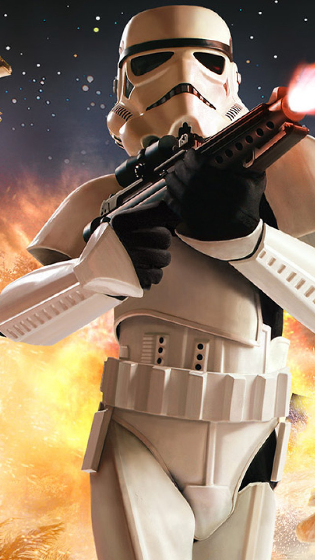 Star wars character holding gun #2 free wallpaper for mobile - medium preview image