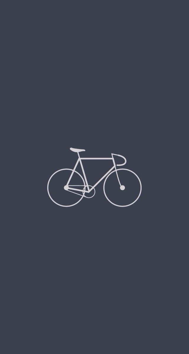 Bicycle minimalistic white outline dark free wallpaper for mobile - medium preview image