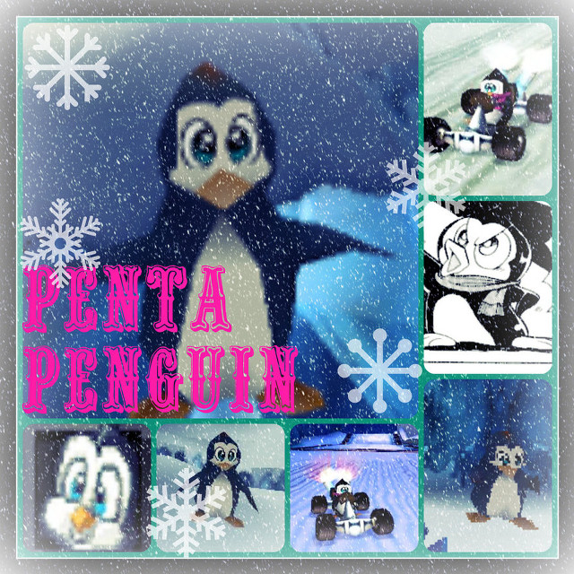 Penguin hat scarf snow snowflakes free wallpaper for tablet - medium preview image