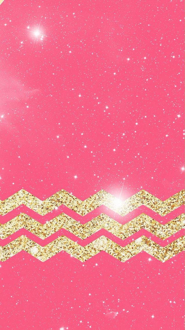 Pink gold glitter waves starry free wallpaper for mobile - medium preview image