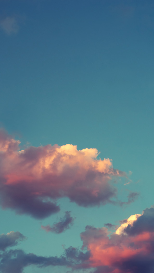 Plane flying pink cloud blue free wallpaper for mobile - medium preview image