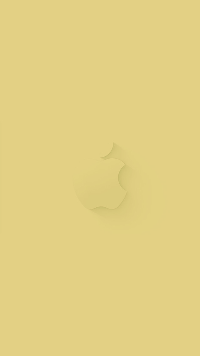 Yellow apple logo yellow background free wallpaper for mobile - medium preview image