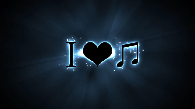 Heart shaped music note with free wallpaper for desktop - medium preview image