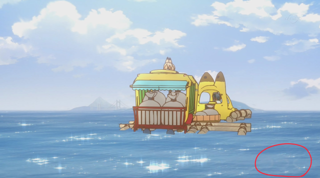 Cartoon boat water red circle free wallpaper for desktop - medium preview image