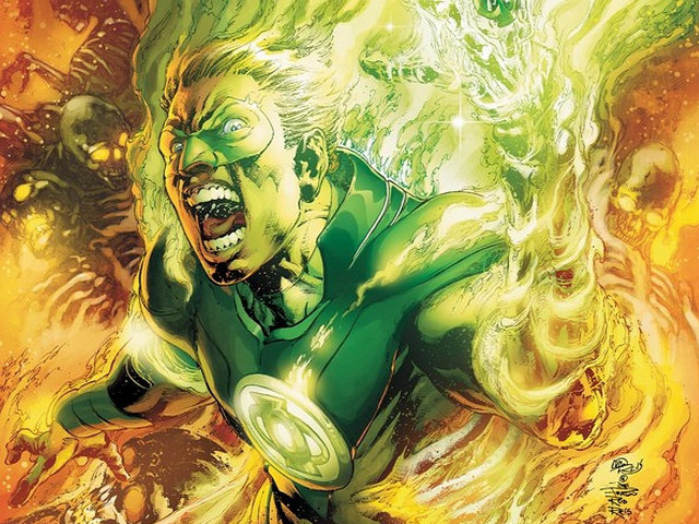 Green lantern arms out face free wallpaper for desktop - medium preview image