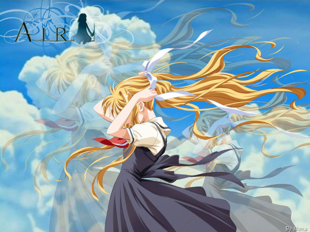 Woman long hair sword sky free wallpaper for desktop - medium preview image
