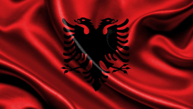 Black eagle red background black free wallpaper for desktop - medium preview image
