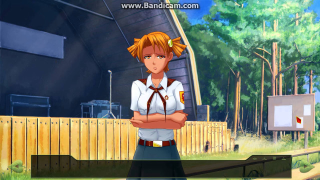 Girl uniform fence building flag free wallpaper for desktop - medium preview image