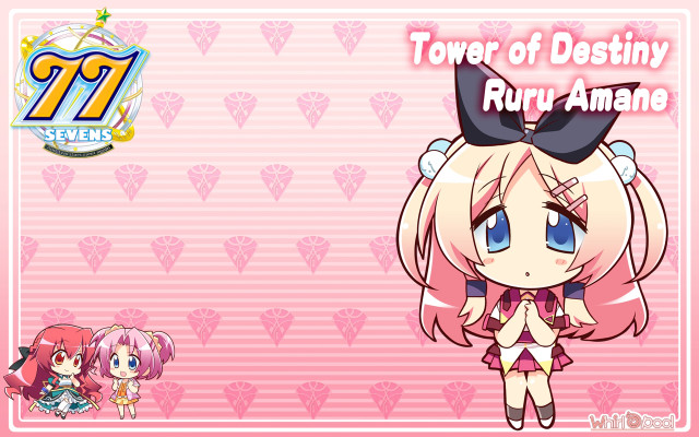 Pink background girl dress bow free wallpaper for desktop - medium preview image