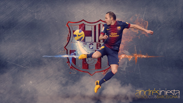 Man kicking soccer ball fireball free wallpaper for desktop - medium preview image