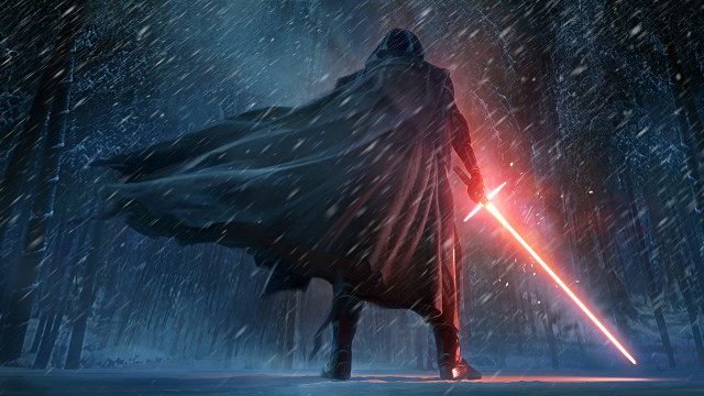 Man dark forest light saber free wallpaper for desktop - medium preview image