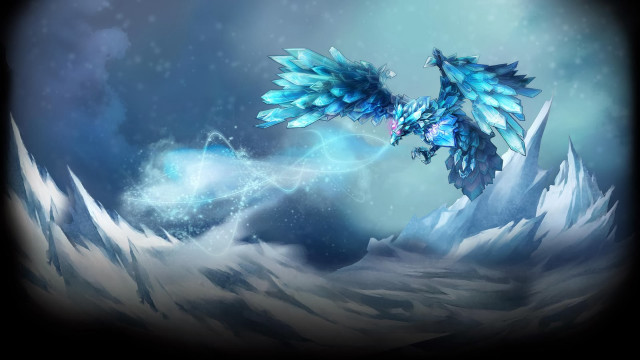 Blue bird flying mountain snow free wallpaper for desktop - medium preview image