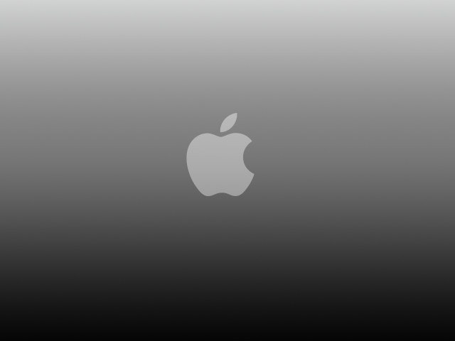 Apple logo black white gray #2 free wallpaper for desktop - medium preview image