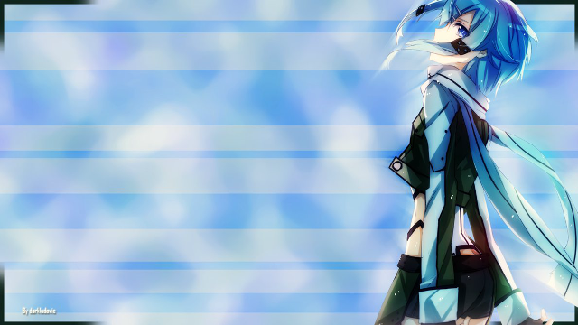 Anime girl blue hair blue #3 free wallpaper for desktop - medium preview image