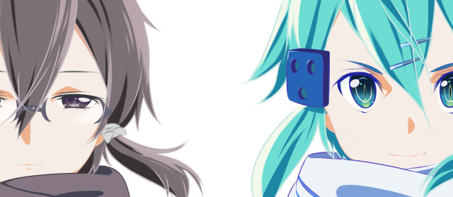 Anime characters blue hair green #2 free wallpaper for desktop - medium preview image