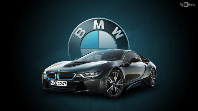 Bmw car emblem logo side free wallpaper for desktop - medium preview image