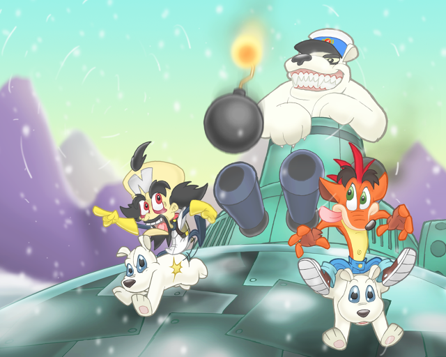 Cartoon characters giant robot dog free wallpaper for desktop - medium preview image