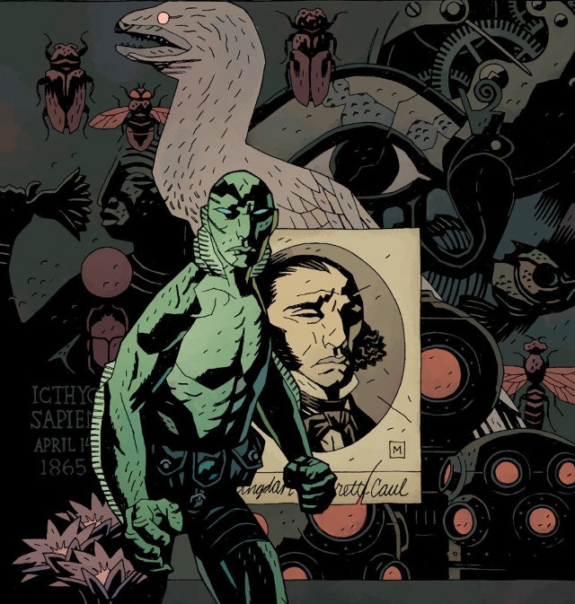 Man green suit painting bird free wallpaper for tablet - medium preview image