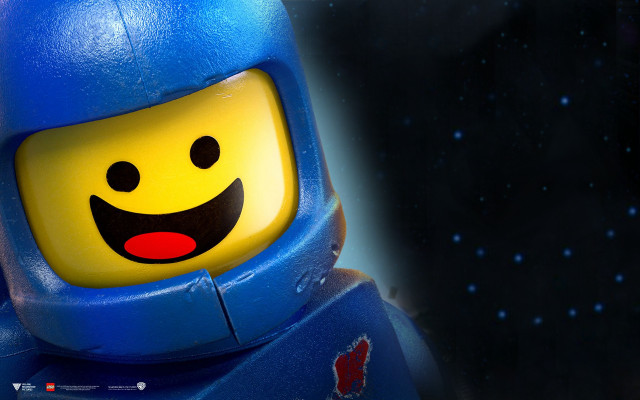 Lego man blue helmet starry free wallpaper for desktop - medium preview image