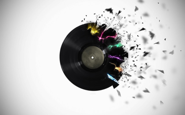 Broken record lightning effect image free wallpaper for desktop - medium preview image