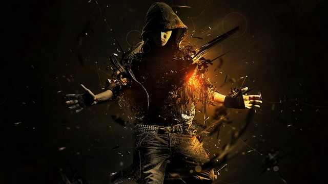 Man hoodie sword dark light #6 free wallpaper for desktop - medium preview image