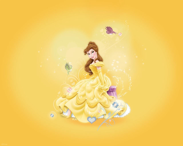 Cartoon character yellow dress bird free wallpaper for desktop - medium preview image