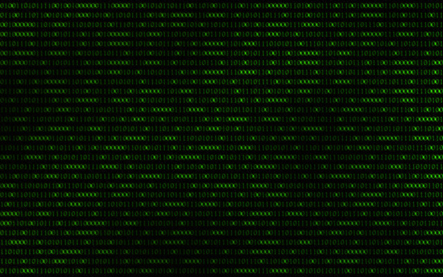 Green numbers black border ascii free wallpaper for desktop - medium preview image