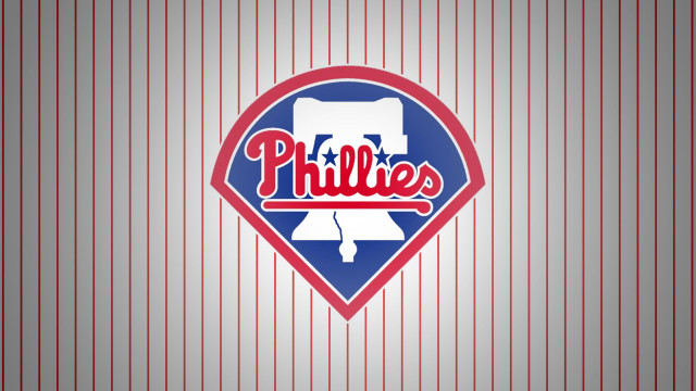 Philadelphia phillies logo striped background free wallpaper for desktop - medium preview image