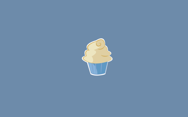Cupcake bite blue background white free wallpaper for desktop - medium preview image