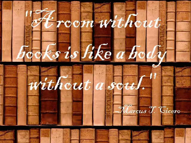 Stack books quote edward gorey free wallpaper for desktop - medium preview image