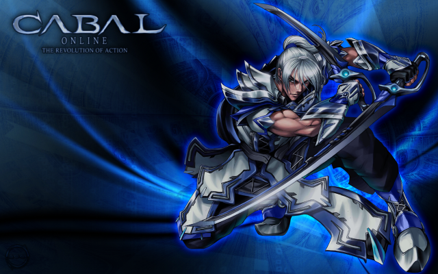 Cabal character sword blue background free wallpaper for desktop - medium preview image