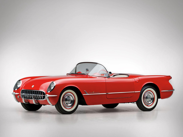 Red classic car studio white free wallpaper for desktop - medium preview image