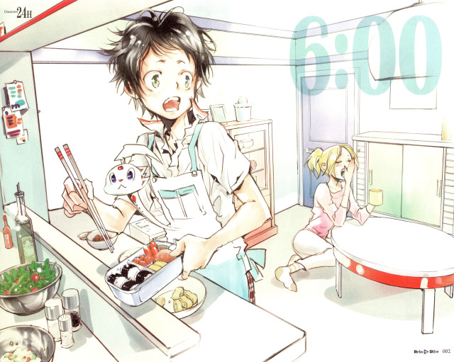 Woman holding bowl kitchen dog free wallpaper for desktop - medium preview image