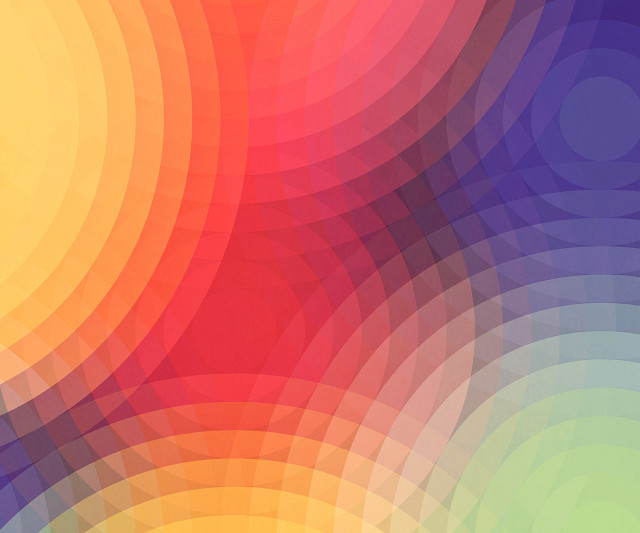 Colorful background circles red center free wallpaper for desktop - medium preview image