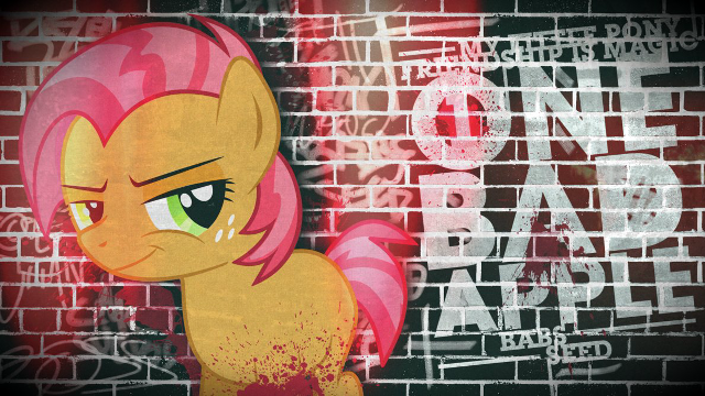 Pink pony red brick graffiti free wallpaper for desktop - medium preview image