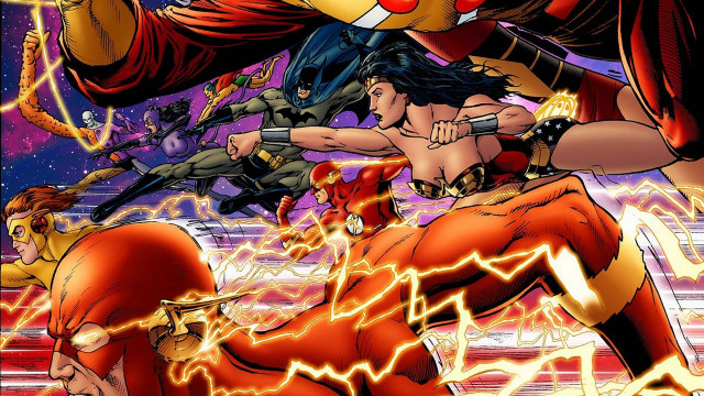 Superheroes comic cover red yellow free wallpaper for desktop - medium preview image