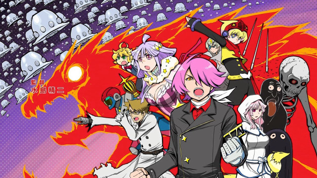 Anime characters red background group #2 free wallpaper for desktop - medium preview image