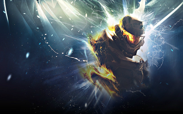 Man suit lightning cityscape aurora free wallpaper for desktop - medium preview image