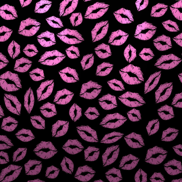 Black pink lipstick prints leaves #2 free wallpaper for tablet - medium preview image