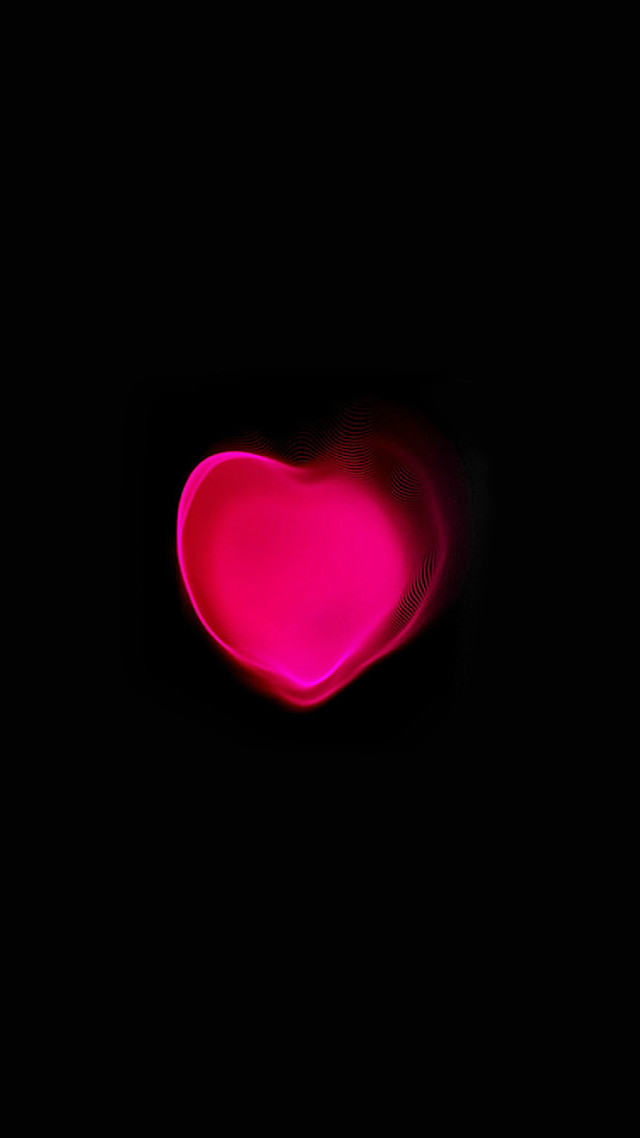 Pink heart dark black background free wallpaper for mobile - medium preview image