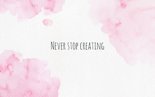 Pink watercolor neverstop creating blackstroke free wallpaper for desktop - medium preview image