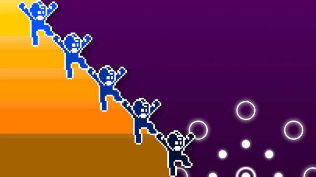 People climbing stairs bubbles rainbow free wallpaper for desktop - medium preview image