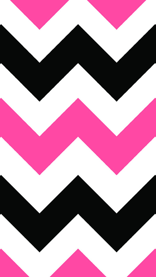 Pink black chevron pattern white free wallpaper for mobile - medium preview image