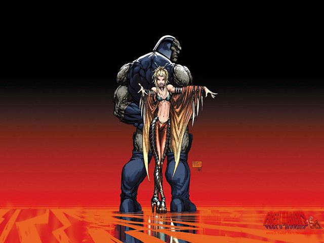 Man woman gorilla gothic comic free wallpaper for desktop - medium preview image
