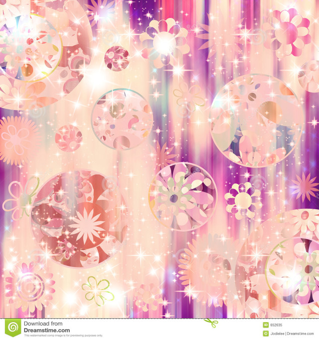 Pink purple flowers bubbles stars free wallpaper for tablet - medium preview image
